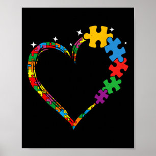 Affiche Amour Coeur Puzzle Pièce Hommes Femmes Enfants Aut