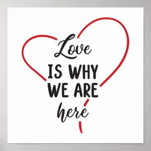 Affiche Amour Cœur Rouge Noir Mariage Enterrement de Vie d