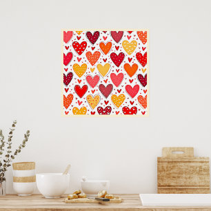 Affiche Amour Coloré Design Motif