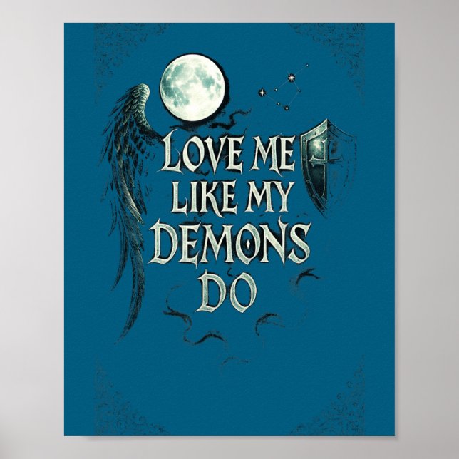 Affiche Amour comme les démons Lune gothique (Devant)