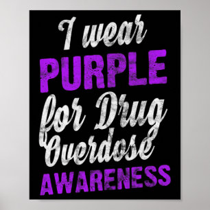 Affiche Amour Conscience de la surdose de drogue Je porte 