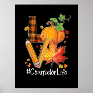 Affiche Amour Conseiller Vie Feuilles Automne Saison Autom