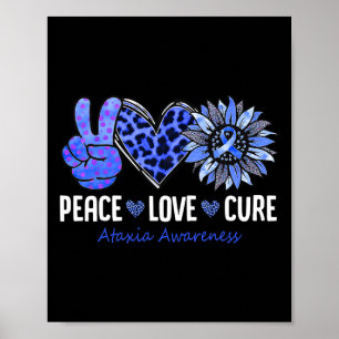 Affiche Amour Cure Ataxia Mois de sensibilisation Sunflowe