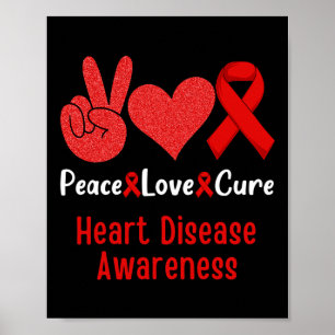Affiche Amour Cure Maladie cardiaque Mois de sensibilisati