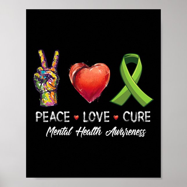 Affiche Amour Cure Sensibilisation à la santé mentale Homm (Devant)