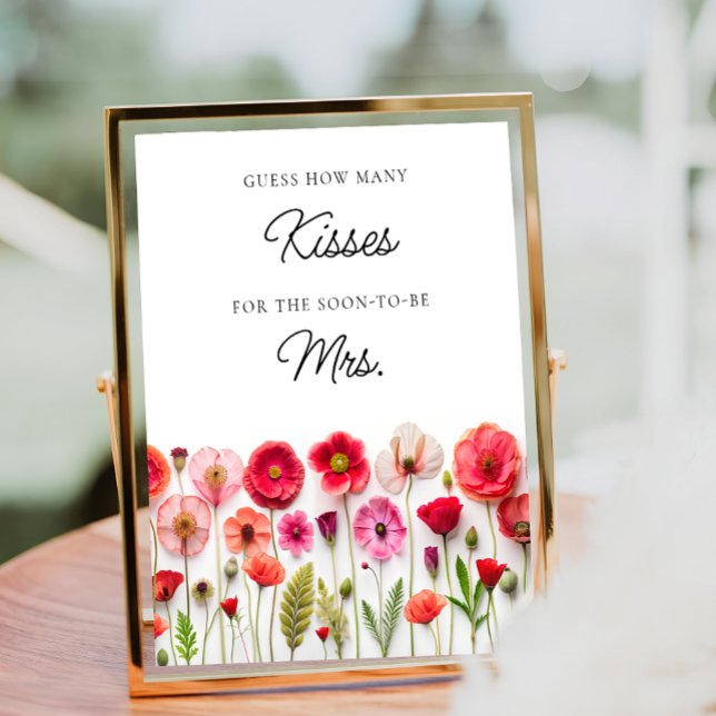 Affiche Amour dans Bloom Fleur sauvage Combien de baisers  (Créateur téléchargé)