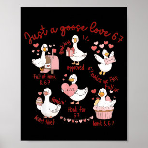Affiche Amour de canard 67 Oie Saint-Valentin Amant Drôle