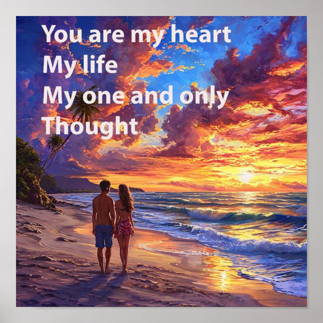 Affiche 🌅 Amour de couple marin Inspiration romantique de (Devant)