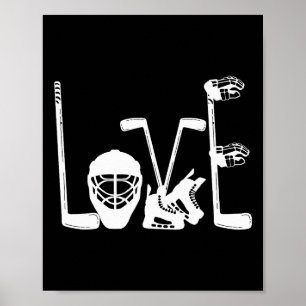 Affiche Amour de hockey sur glace Funny Hockey Saint-Valen