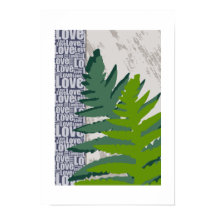 Amour de la nature Feuilles de fougère stylisées b