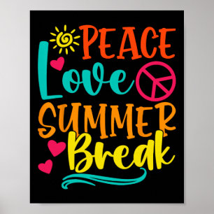 Affiche Amour De Paix Drôle Et Pause Été Vacay Vibes Plage
