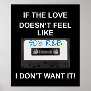 Affiche amour des années 90 R&B
