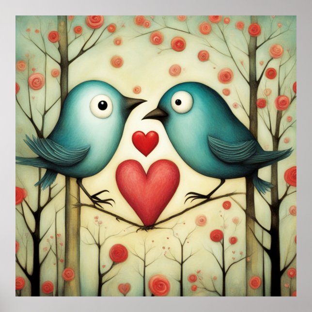 Affiche Amour des oiseaux 3 (Devant)