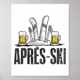 Affiche Amour Drôle Apres Chemise De Ski - Grands Amateurs