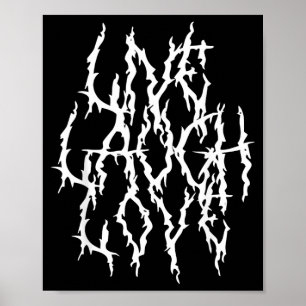 Affiche Amour drôle rire vivant Parodie de black metal lou