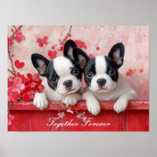 Affiche Amour du chiot. avec texte personnalisable