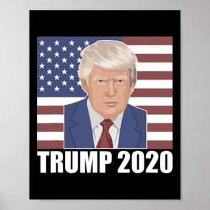 Affiche Amour du drapeau américain Trump partisan du prési