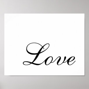 Affiche Amour Élégant Minimaliste Moderne Noir et Blanc
