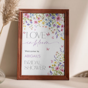 Affiche Amour en Fleur Butterfly Bridal Welcome 24x36