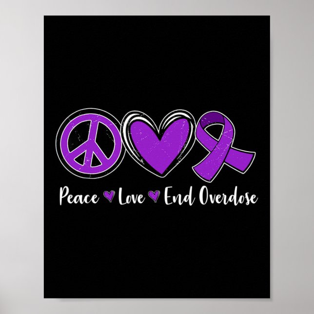 Affiche Amour End Overdose Purple Ribbon Overdose Sensibil (Devant)
