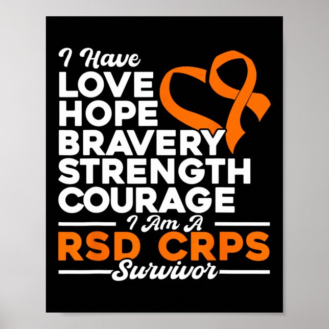 Affiche Amour Espoir Bravoure Force Rsd Crps Sensibilisati (Devant)
