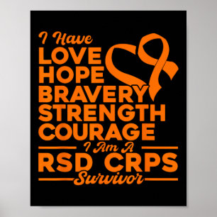 Affiche Amour Espoir Force Courage Drs Crps Sensibilisatio