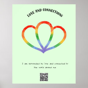 Affiche Amour et connexion Affirmation positive