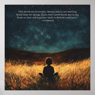 Affiche amour et guérison (porte 1050)