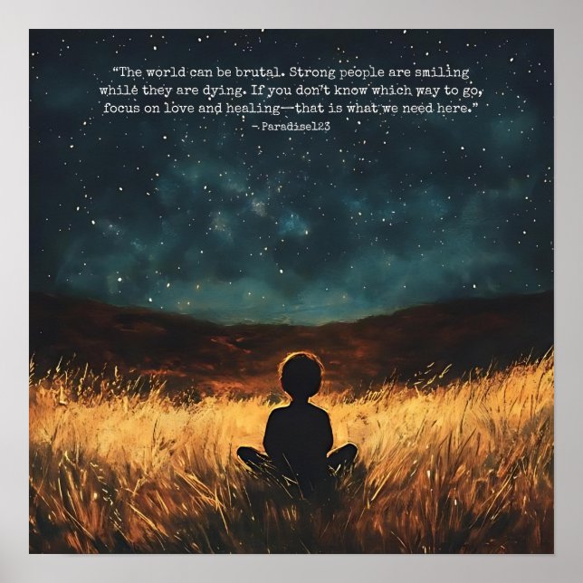 Affiche amour et guérison (porte 1050) (Devant)