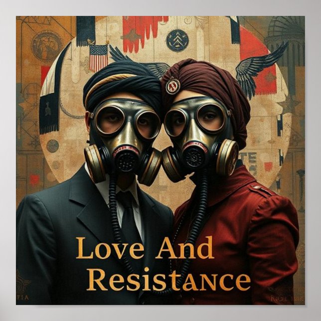 Affiche AMOUR ET RÉSISTANCE Graphique Américain Pendjabi (Devant)