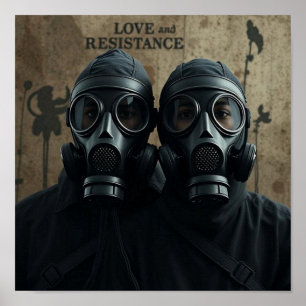 Affiche AMOUR ET RÉSISTANCE Graphisme contemporain