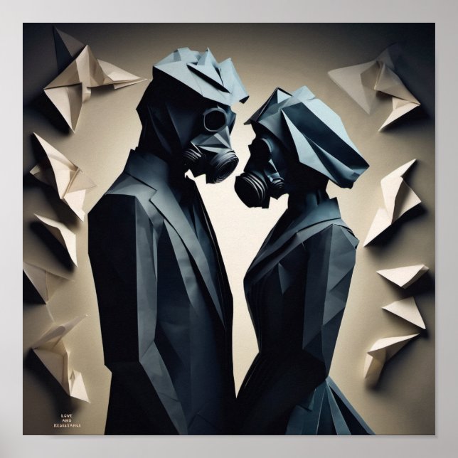 Affiche AMOUR ET RÉSISTANCE Origami (Devant)