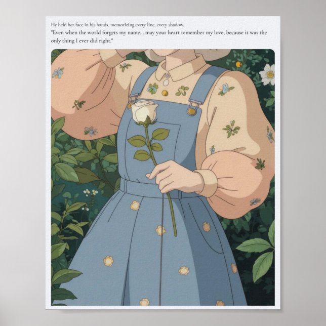 Affiche Amour éternel en fleur (Devant)