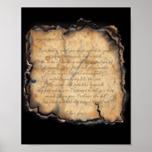 Affiche Amour Éternel : Lettre romantique Vintage