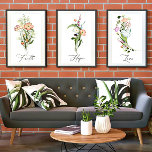 Affiche Amour fleur sauvage<br><div class="desc">Amour fleur sauvage. Partie d'un ensemble de 3,  aussi Foi,  Espoir. Demandez-leur un cadre ou un matelas pour un joli mur. https://www.zazzle.com/wildflowers_faith_poster-228883997407860938 https://www.zazzle.com/wildflowers_hope_poster-228242669262511582</div>