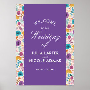 Affiche Amour Fleurissant Floral Romantique Mariage Rose V