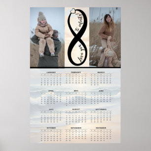 Affiche « Amour infini » – Calendrier personnalisé