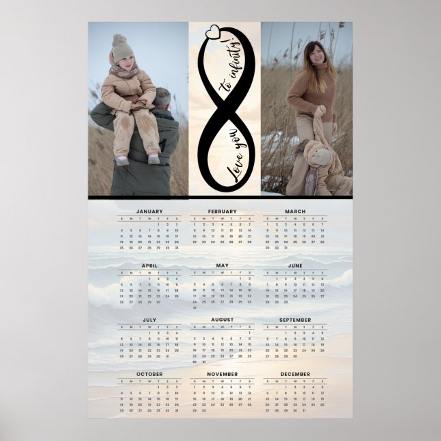 Affiche « Amour infini » – Calendrier personnalisé (Devant)