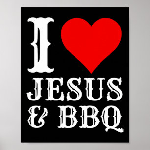 Affiche Amour Jesus Bbq Fier Christian Food Grill Viande S
