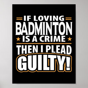 Affiche Amour Jouer Dminton Pour Hommes Femmes