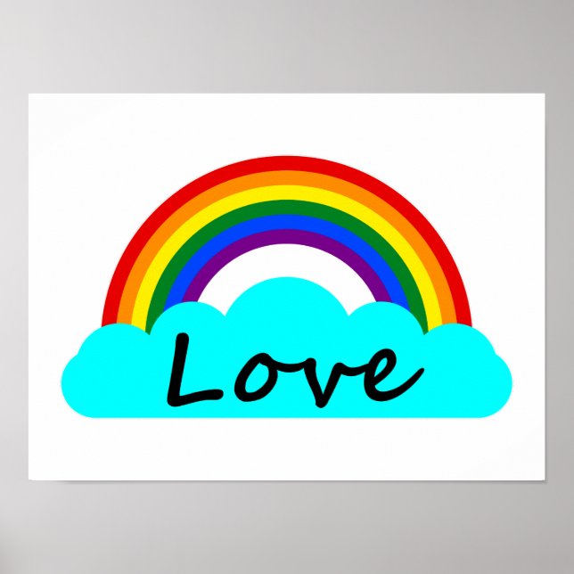 Affiche Amour - LGBT Rainbow (Devant)