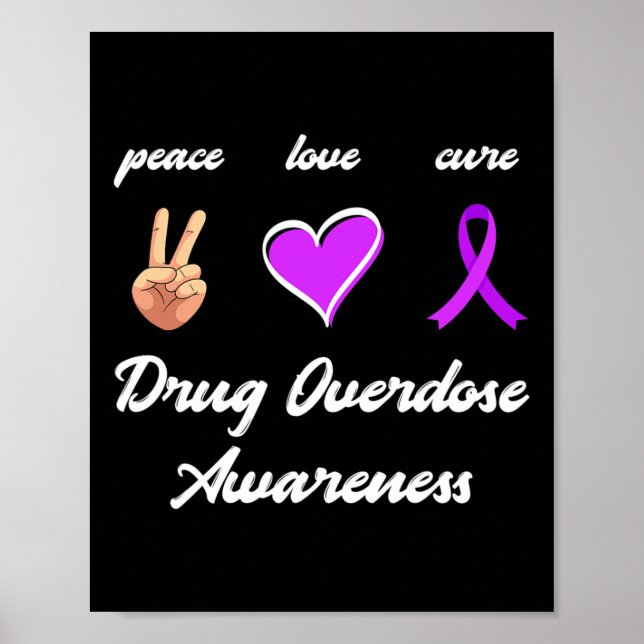 Affiche Amour Médicament Cure Purple Ribbon Surdose Sensib (Devant)