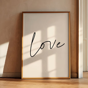 Affiche Amour minimaliste