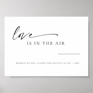 Affiche Amour minimaliste moderne dans le Mariage d'air P