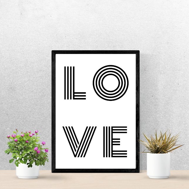 Affiche Amour moderne | Monochrome Citation Art tendance é (Créateur téléchargé)