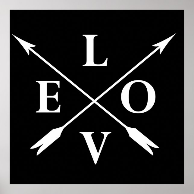 Affiche amour monogrammé (Devant)