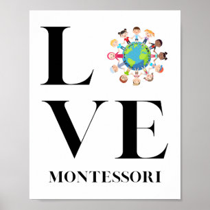 Affiche Amour   Montessori   Les Enfants Du Monde Entier
