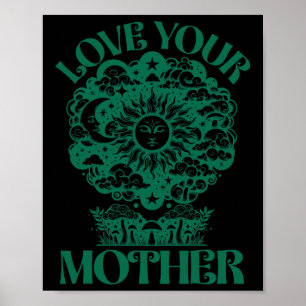 Affiche Amour Notre Mère Jour des terres Céleste Soleil Lu
