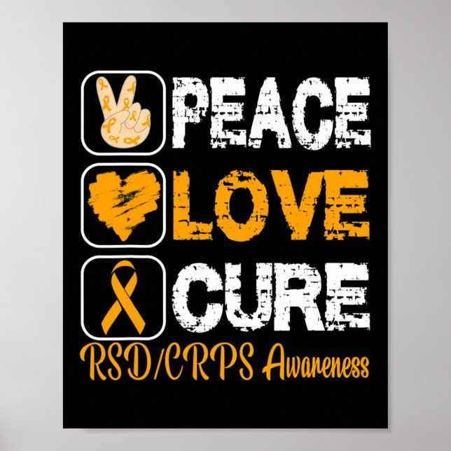 Affiche Amour Paix Cure Rsd Crps Sensibilisation (Devant)