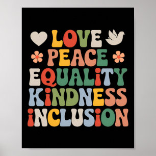Affiche Amour Paix Diversité Inclusion Égalité Black Hist